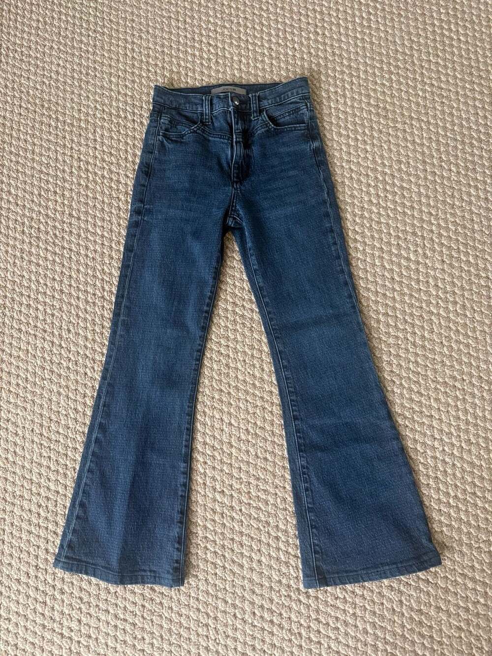 Joe's Jeans High-Rise Simone Flare Jeans in Dark Blue Wash
